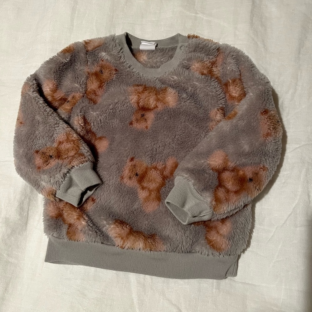 Baby Gap Toddler Fuzzy Bear Sweater sz 18-24 months